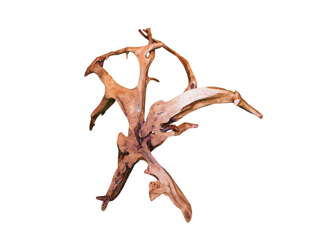 Back view of oak wall art showing hanger.