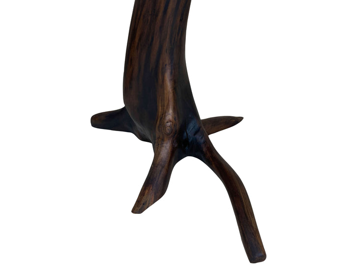 Black walnut dining table root base with 4 elegant extending roots